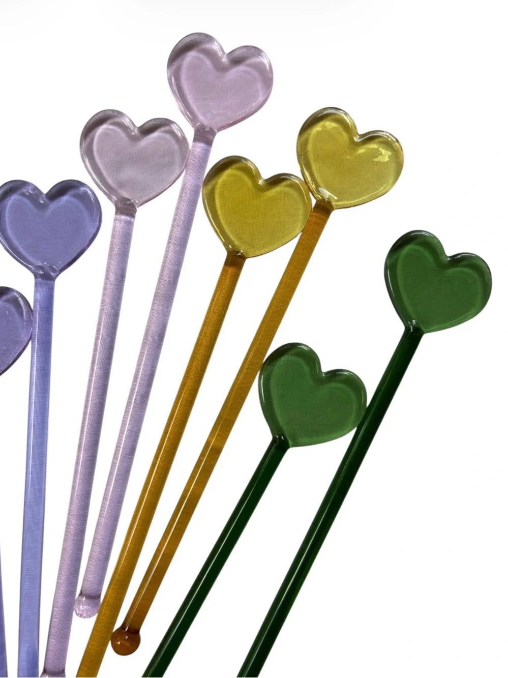 Glass Swizzle Sticks SET OF 12 NWOT